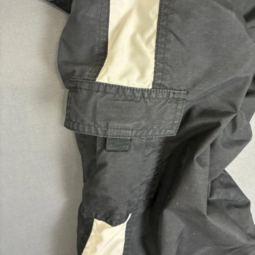Vintage Y2K Nike Black Trackpants Men's Size Medium White Side Stripes